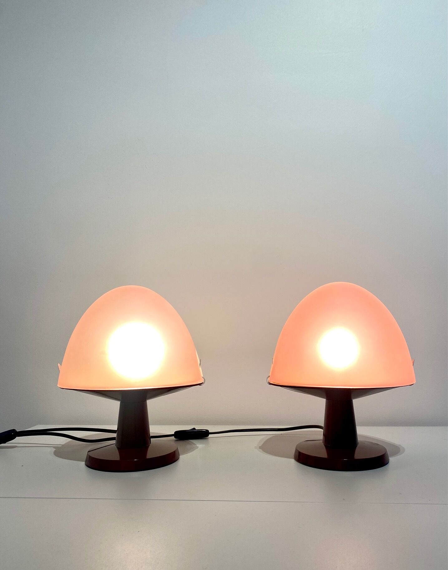 Pair of Dolly lamps by Franco Mirenzi for Valenti Luce, 1970's