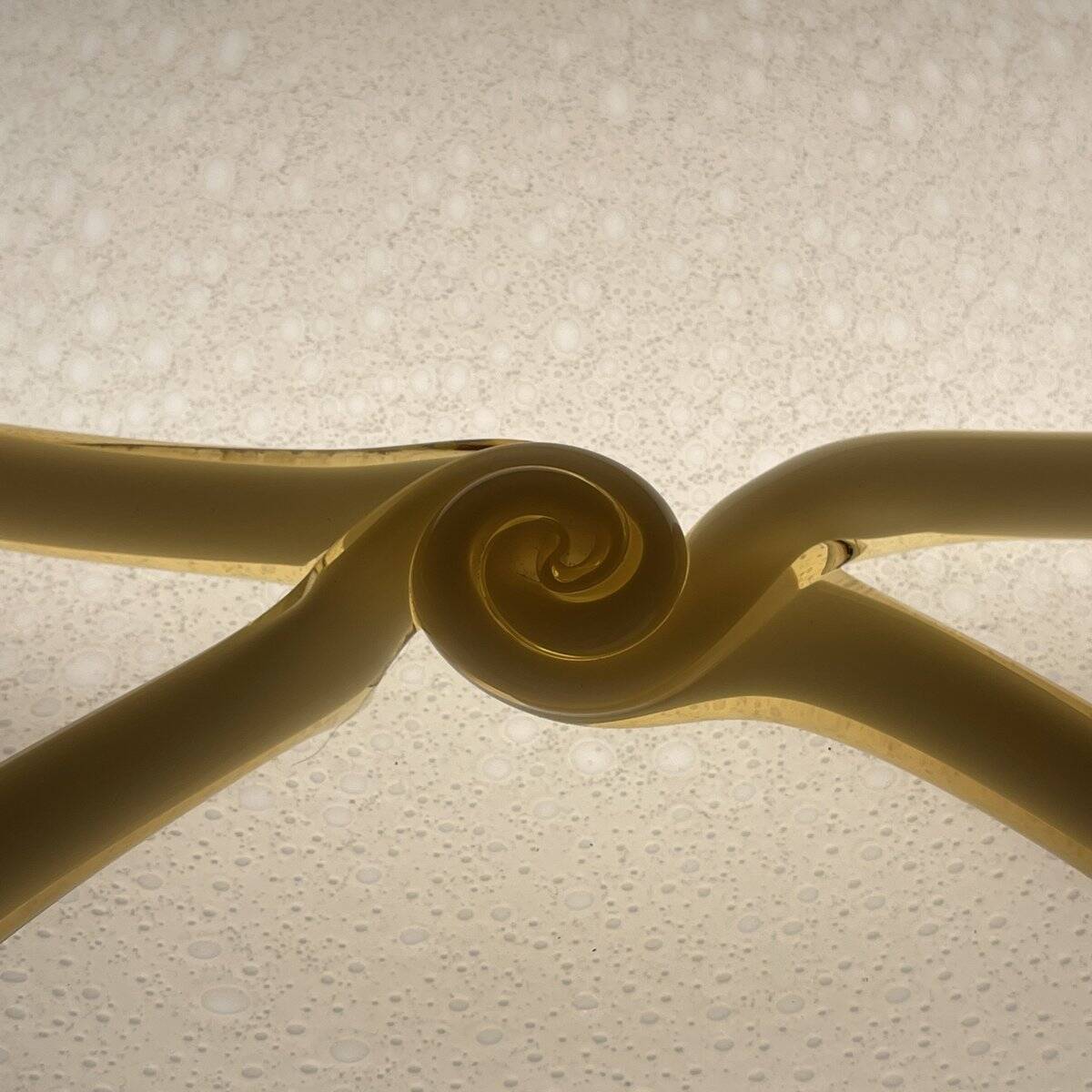 Wide-brimmed hat-shaped Murano suspension, Italy, 1970s