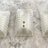 Mazzega pair of Murano glass wall lights, Italy 1970