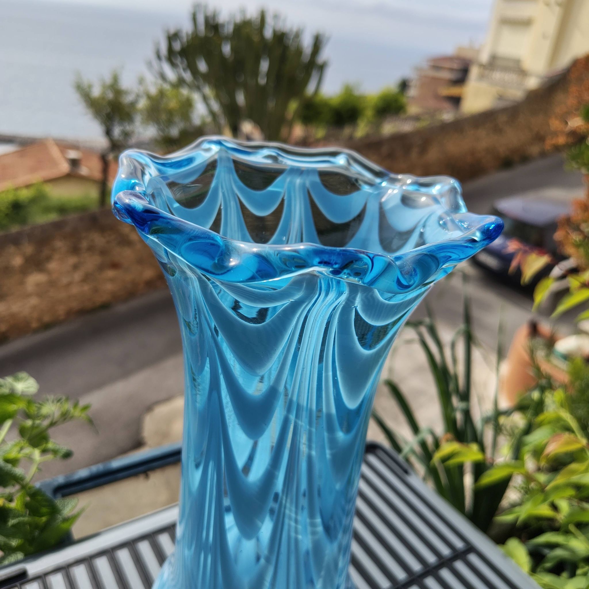 Handmade glass vase