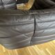 Togo corner sofa in Indiana Ink leather (2 two-seater benches and 1 corner piece)