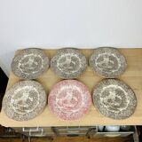 6 English ironstone plates