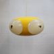 Massive Belgium Bug Eye Space Age UFO Lamp, Yellow Mid-Century Modern Light