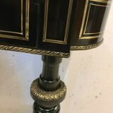 Worker Napoleon III Blackened wood and brass marquetry engraved xiX century