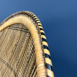 Vintage wicker peacock chair, 1970s