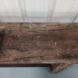 2m40 - Large old wooden workbench - vice - valet