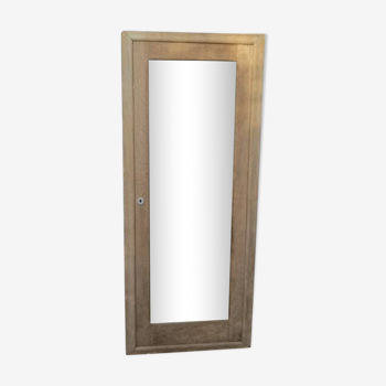 Beveled mirror door solid wood frame air-gummed cupboard