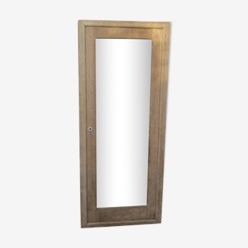 Porte miroir biseauté cadre bois massif placard aéro-gommé