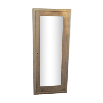 Porte miroir biseauté cadre bois massif placard aéro-gommé