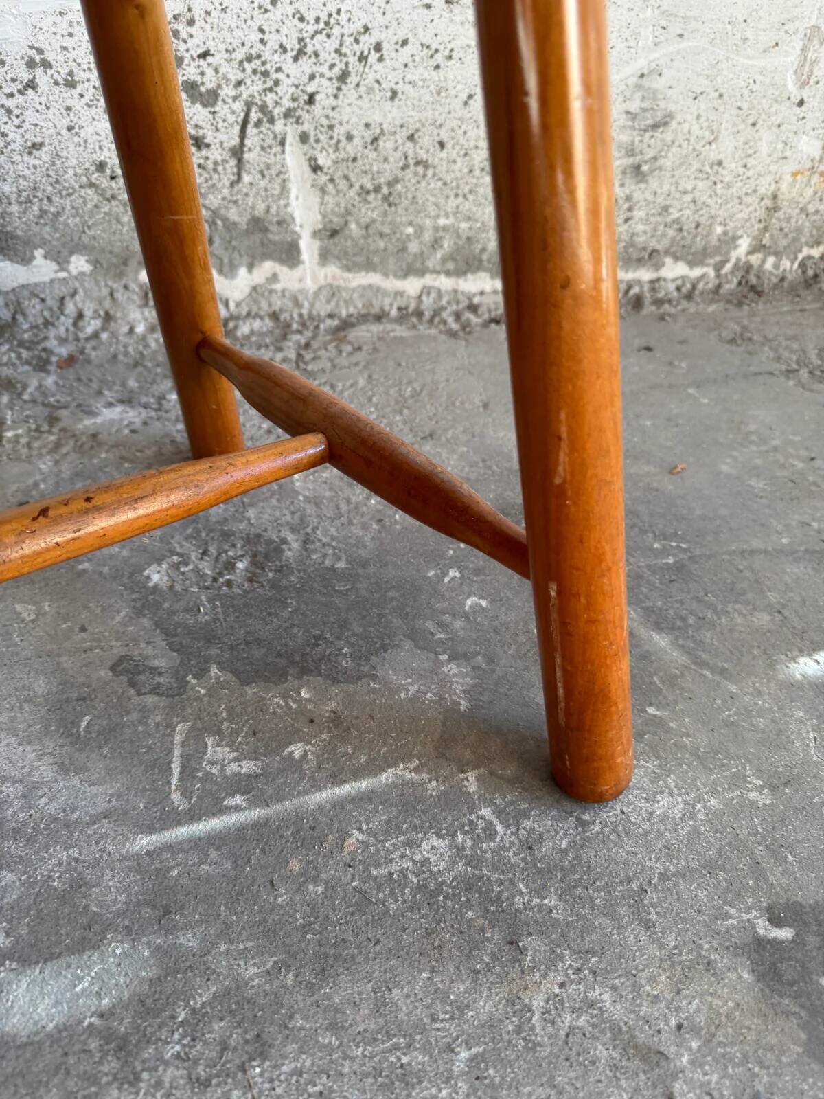 Set of 6 Honey Brown Solid Beech Wood Dining Chairs by De Ster Gelderland, 1960s