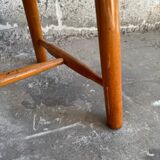 Set of 6 Honey Brown Solid Beech Wood Dining Chairs by De Ster Gelderland, 1960s