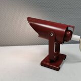 Small delicious wall lamp in Bordeaux red color from the 1980s