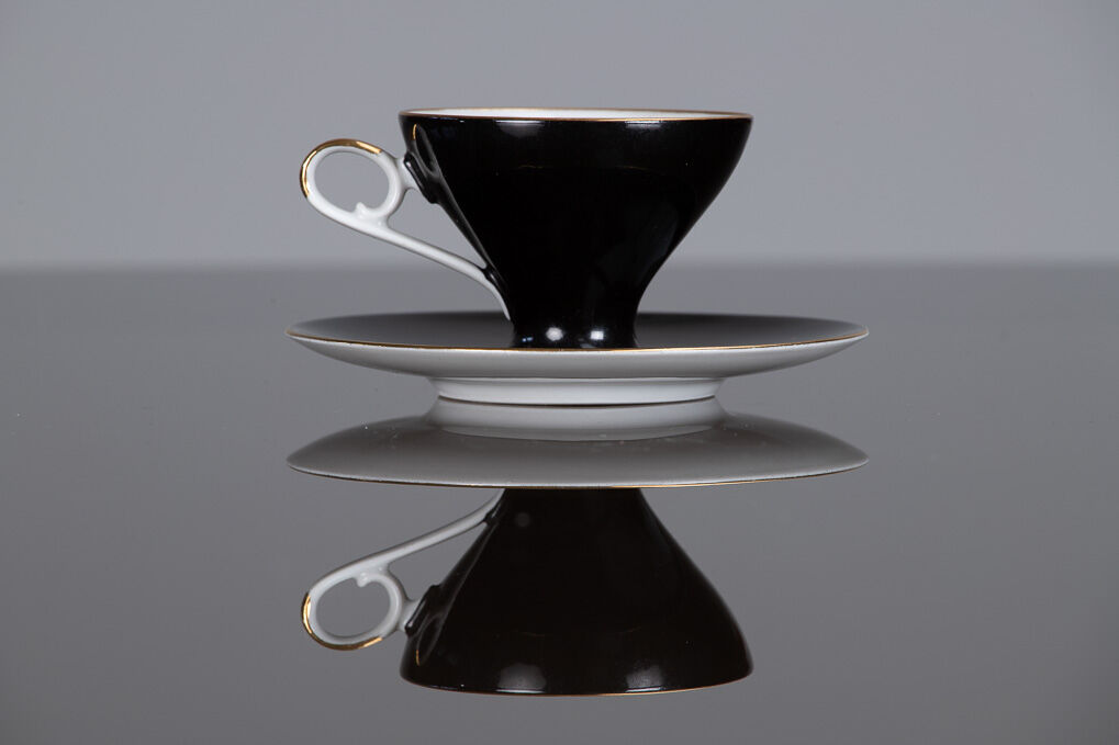 Set Cup and saucer in porcelain Bavaria 1950