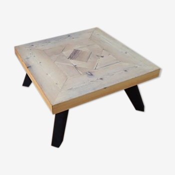 Square coffee table with triangles