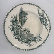 Hollow plate ironstone St Amand Trianon model green - earthenware a