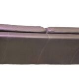 Roche Bobois brown leather sofa