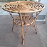 Table d'appoint italienne en bambou du milieu du siècle