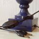 "Violet blue" lamp by Philippe Capelle, original lampshade, circa 1950