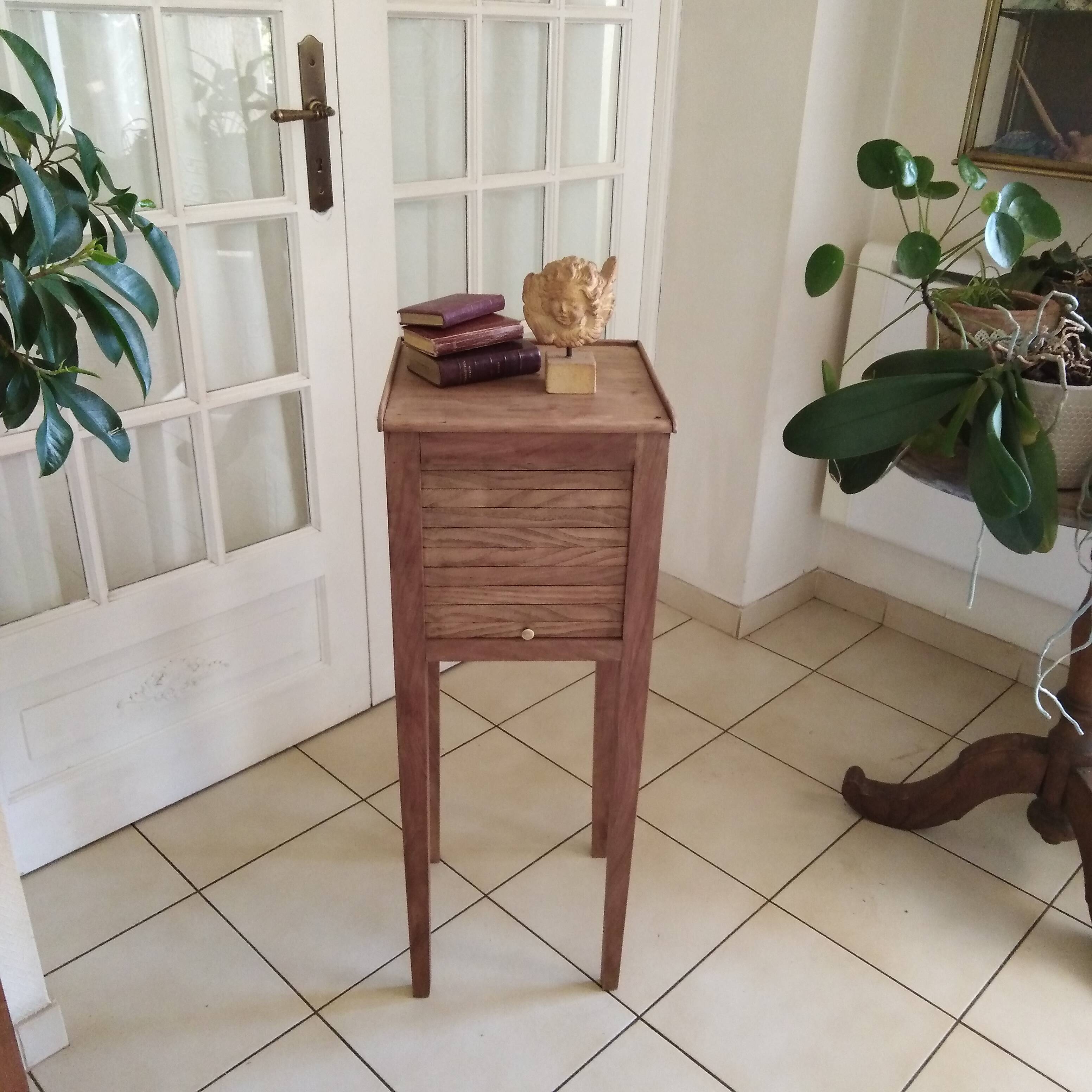 Louis XVI (Directoire) style curtained occasional furniture or bedside table