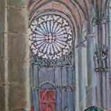 Christian Xapella (1927-2021) - Oil on canvas - Saint Nazaire Cathedral