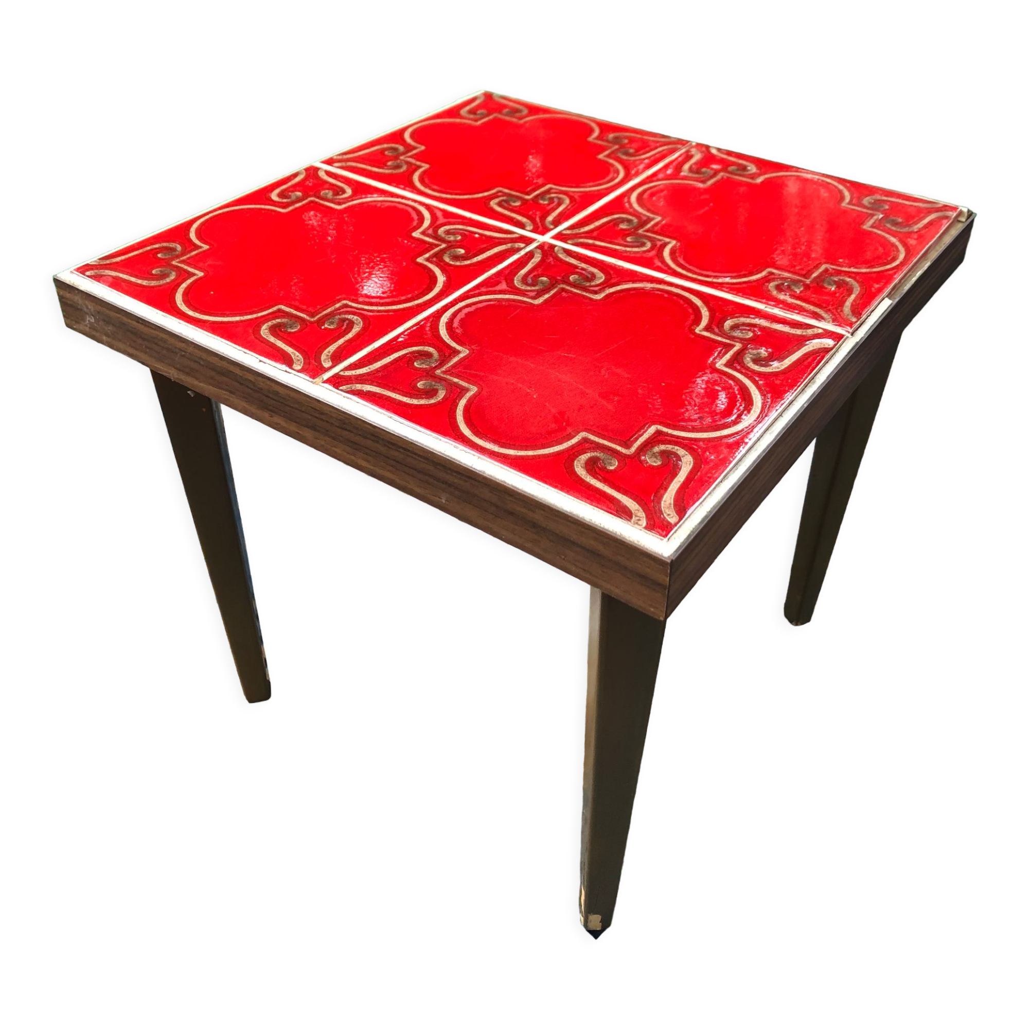 Vintage tiled square coffee table 60s/70s