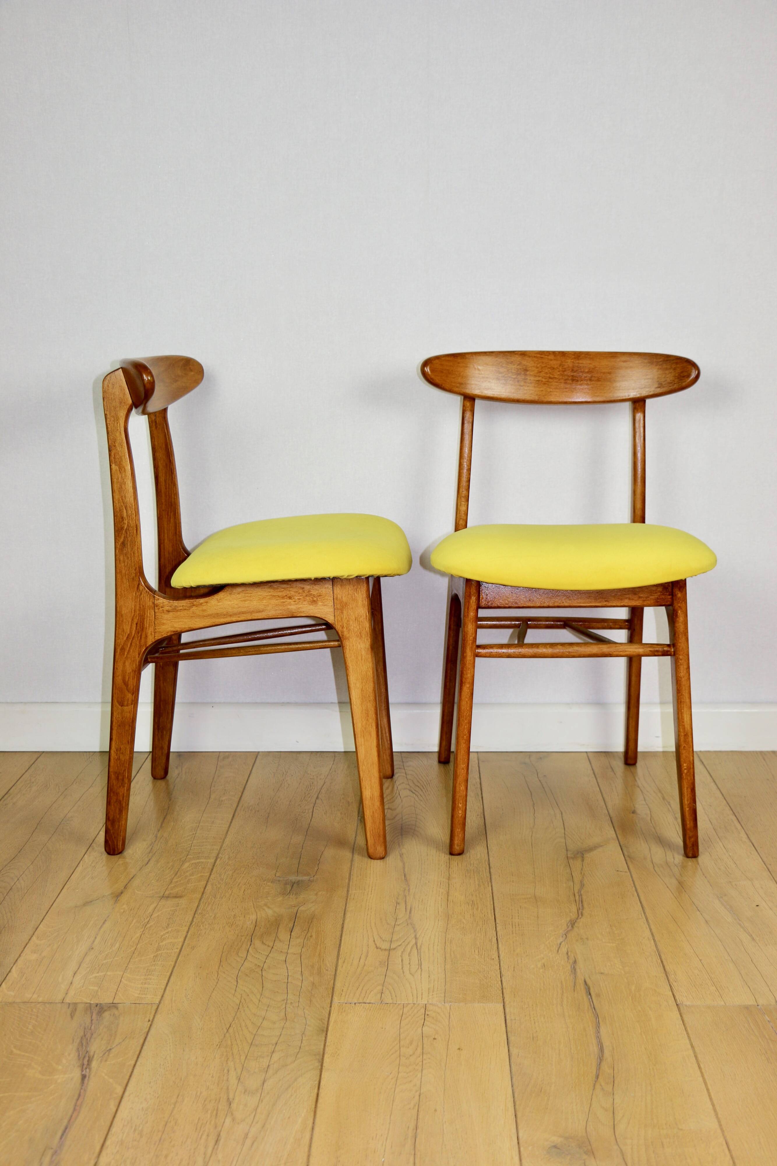 Hałas vintage chairs yellow vintage - set of 4 - great set