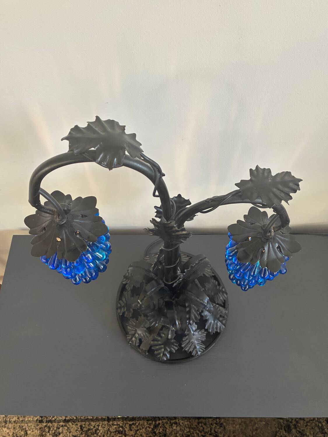 Large Murano table lamp, bunch of grapes