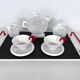 Ceramic Tea Set by Mas for Memphis Milano, 1980s, Set of 7