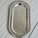 Small vintage oval tray in shiny lightweight metal