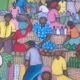 Painted canvas signed Maccène Laurent-Haïti 1998
