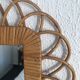 Vintage mirror 1960 sun rattan wicker rectangle - 48 x 38 cm