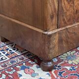 19th century Restoration chest of drawers in mahogany and marble top
