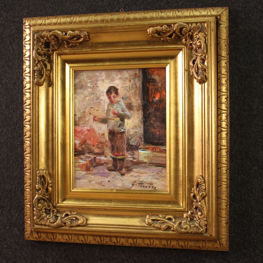 Painting signed in the impressionist style from 20th century