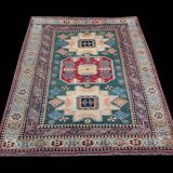 Tapis d'Orient Fait Main Kazak Afghan : 1.66 X 2.64 Mètres