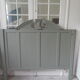 Headboard for a bed of 160 patinated green of gray