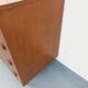 Vintage Scandinavian style chest of drawers in teak and black metal from the 60s