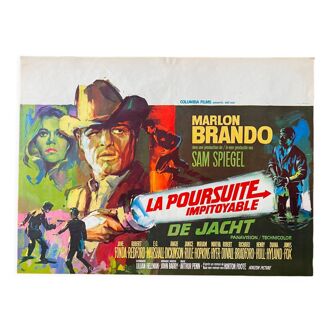 Original movie poster "The Ruthless Chase" Marlon brando 36x49cm 1966