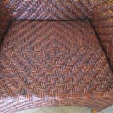 Woven rattan armchair, 1980s