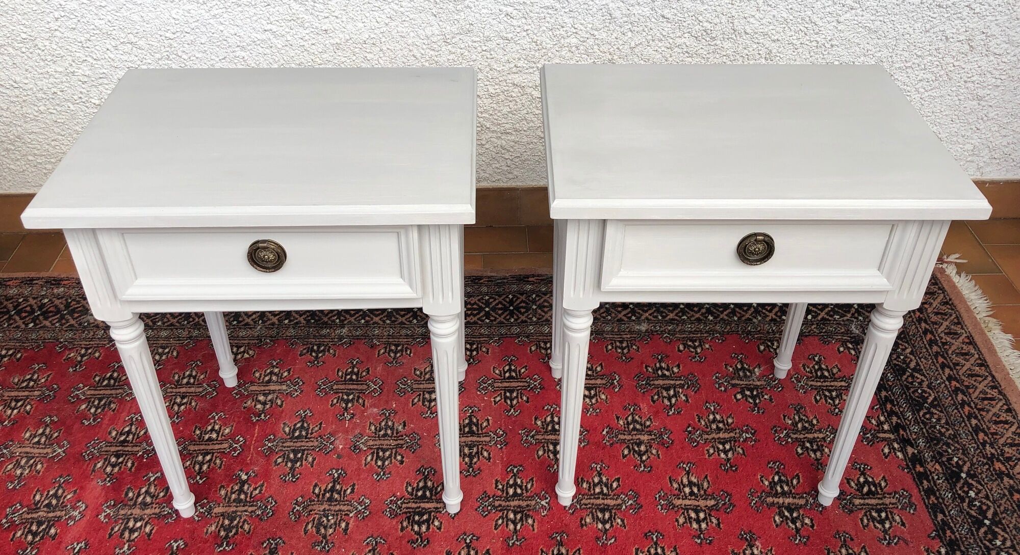 Pair of wooden bedsides Louis XVI style