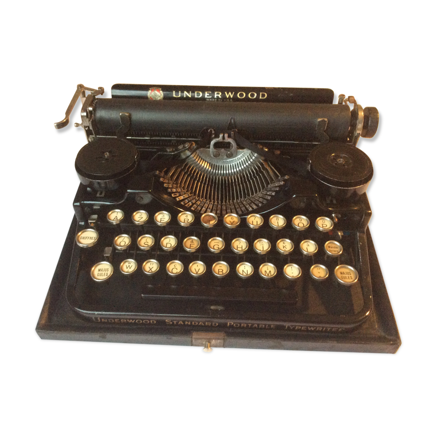Typewriter Underwood portable Elliott - Fisher 3 Bank