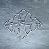 Set of 9 large damask napkins