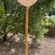 Large flower floor lamp in turned wood – Vintage – 70s/80s spirit