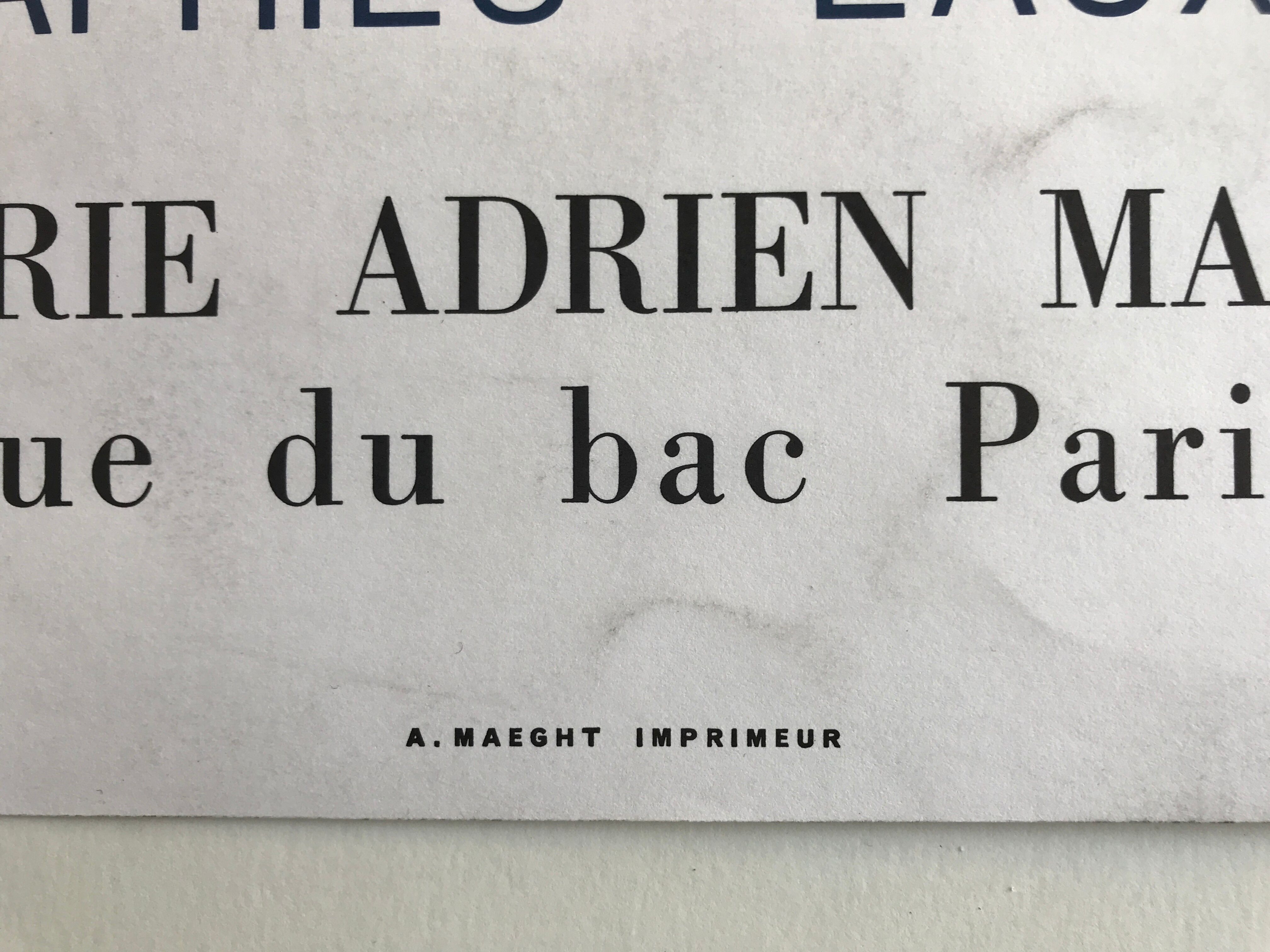 Original exhibition poster Henri MATISSE, Galerie Adrien Maeght, 1964
