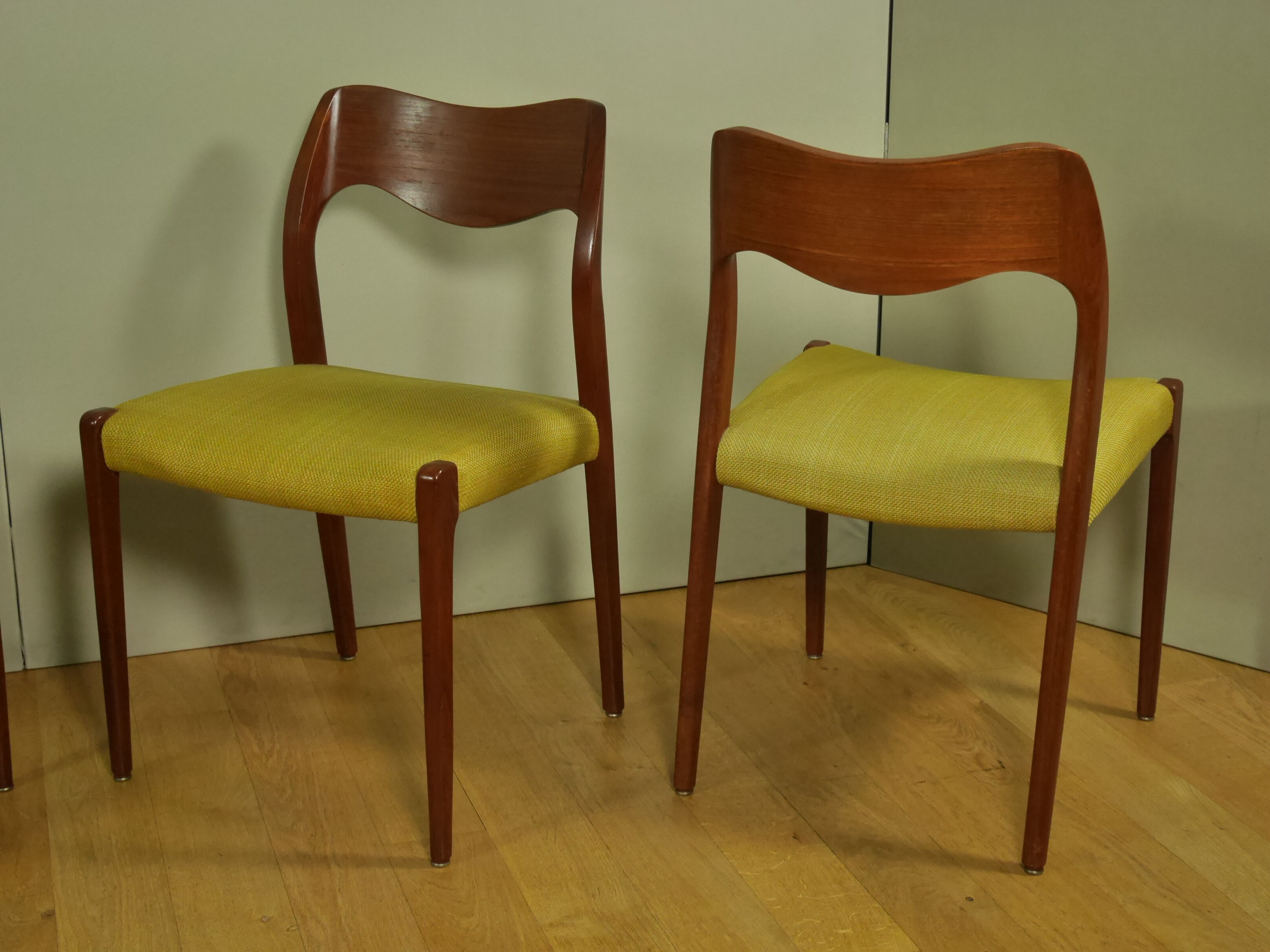 4 Scandinavian chairs by Niels O. Møller 1960 Denmark