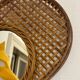 Vintage rattan tennis racket mirror