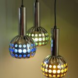 Mid Century Cascade suspension with 3 light points, Massive Belgium 1960