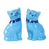 Ceramic cat figurines, Swedish design, 1970s, manufactured by Guldkroken