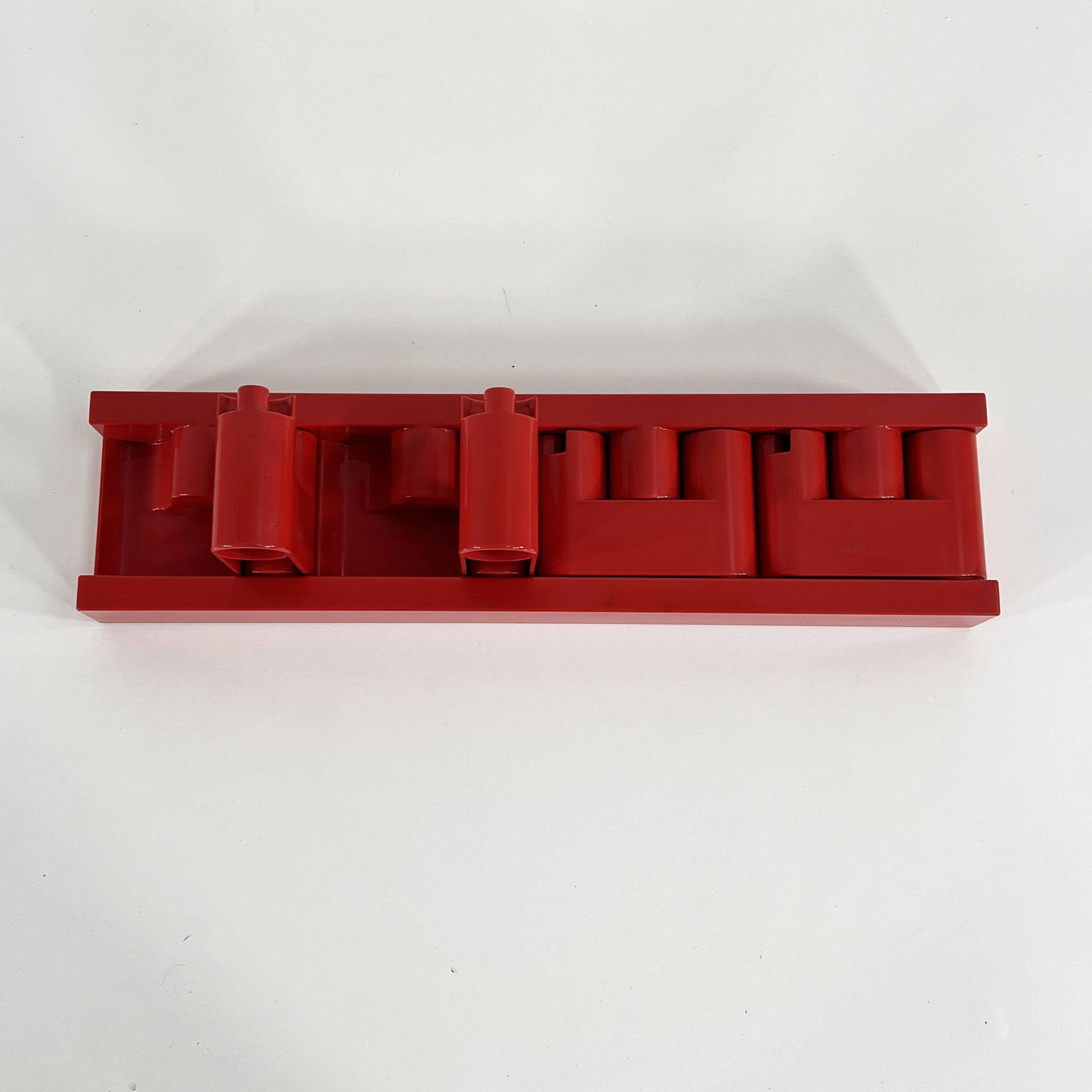 Red “Minivip” wall coat rack by Benanti & Brunori for Velca Legnano, 1970s