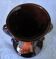 VASE lyre decor jaspered orange brown white n°320vintage