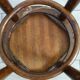 Children's high stool in curved wood, 1890s